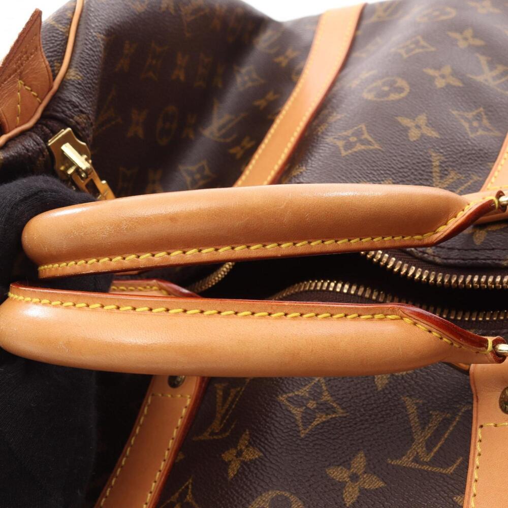 LOUIS VUITTON Brown Monogram Leather Keepall 50 Boston Bag - Picture 10 of 11
